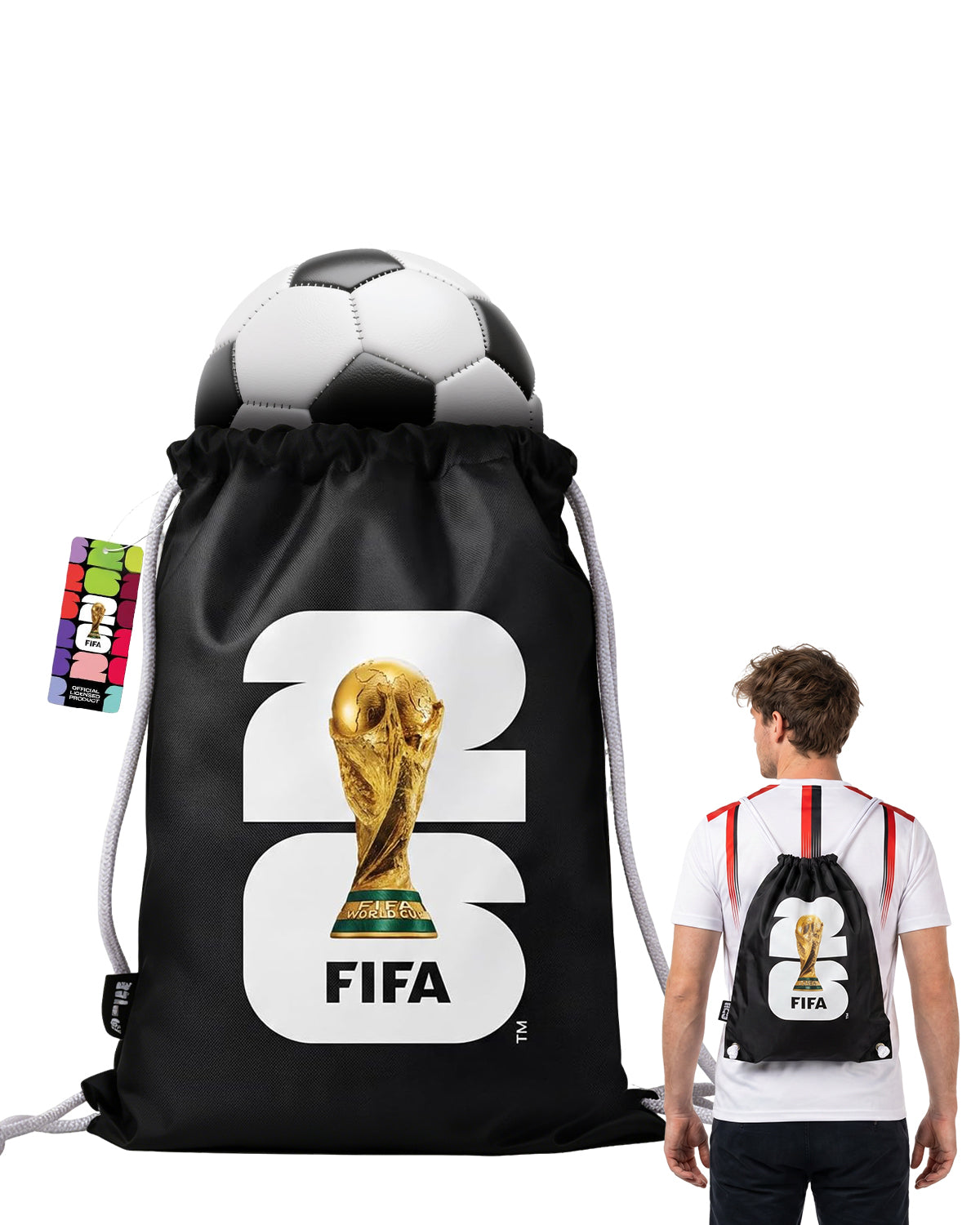 FIFA World Cup 2026 Licensed Drawstring Backpack Bag
