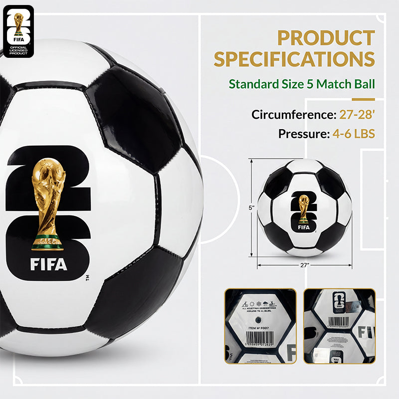 FIFA World Cup 2026 Licensed Size 5 Soccer Ball