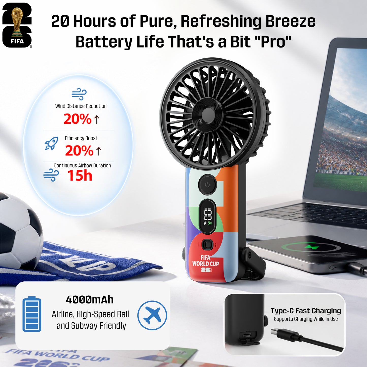 World Cup Handheld Mini Fan
