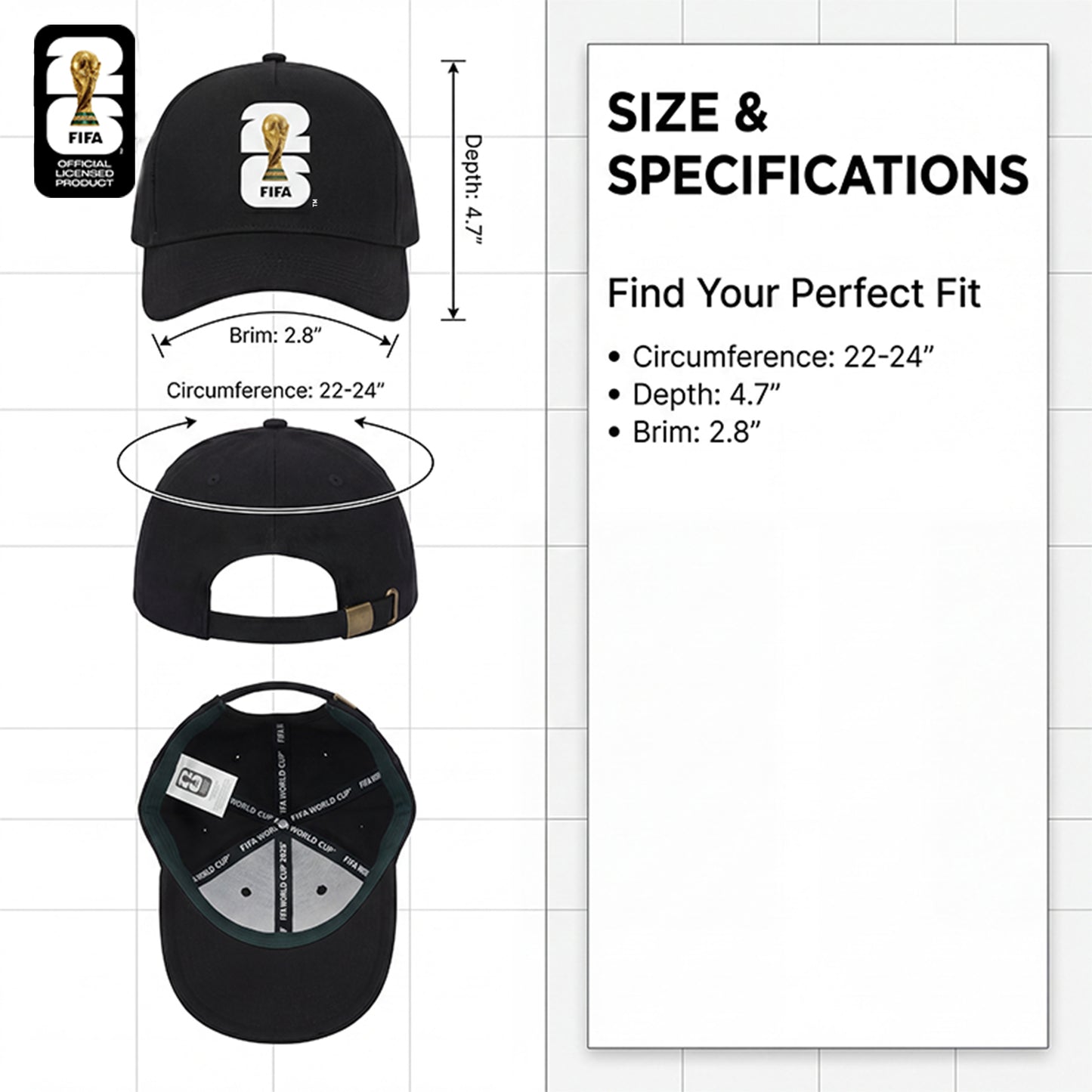 2026 FIFA World Cup Official Baseball Cap